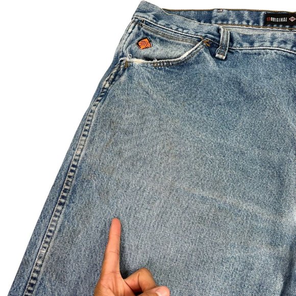 Wrangler FR13MMS Flame Resistant Original Fit Men's Jeans Size 40x30 Distressed - Picture 8 of 15